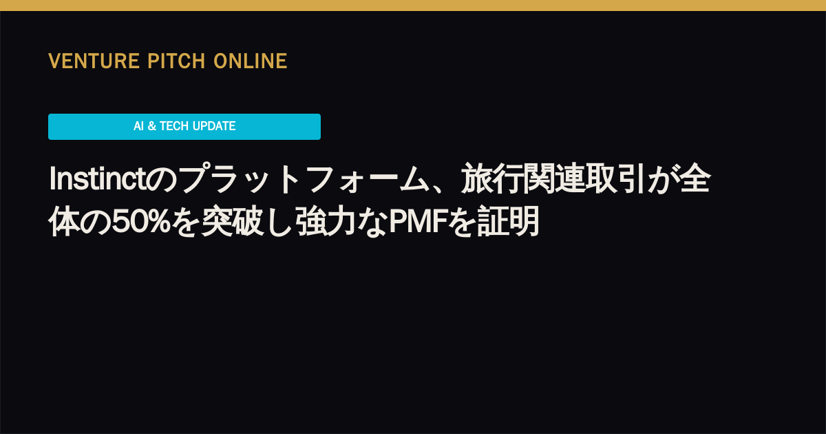 Instinct Platform Surpasses 50% Travel-Related Transactions, Proving Strong PMF